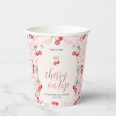 さくらんぼを上 |ブライダルシャワー 紙コップ (正面)