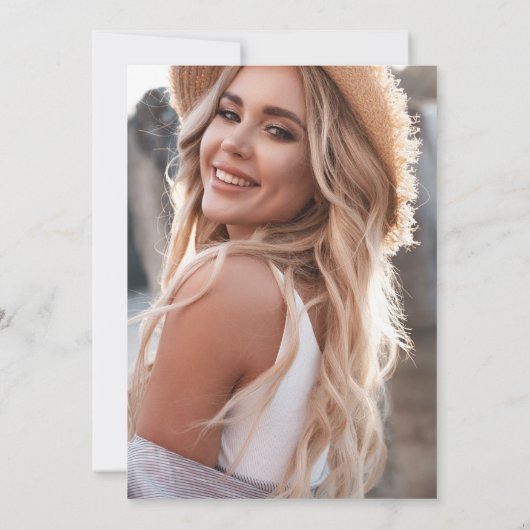 さくらんぼを上 | 卒業お洒落パーティーの写真 招待状 (裏面)