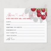 さくらんぼアドバイスとウィッシュブライダルシャワーカード (正面)