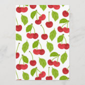 さくらんぼアドバイスの花嫁シャワーゲームさくらんぼ アドバイスカード (裏面)