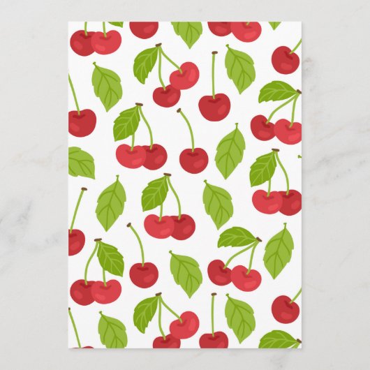 さくらんぼアドバイスの花嫁シャワーゲームさくらんぼ アドバイスカード (裏面)