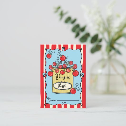 さくらんぼイタリアントマトおむつラッフル エンクロージャーカード (スタンド正面)