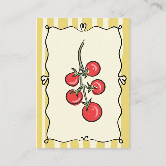 さくらんぼイタリアントマトおむつラッフル エンクロージャーカード (裏面)