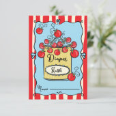 さくらんぼイタリアントマトおむつラッフル 招待状 (スタンド正面)