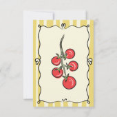 さくらんぼイタリアントマトおむつラッフル 招待状 (裏面)