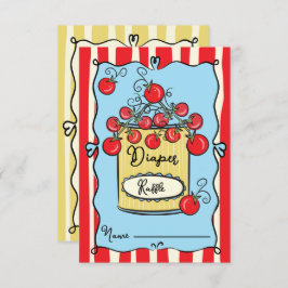 さくらんぼイタリアントマトおむつラッフル 招待状