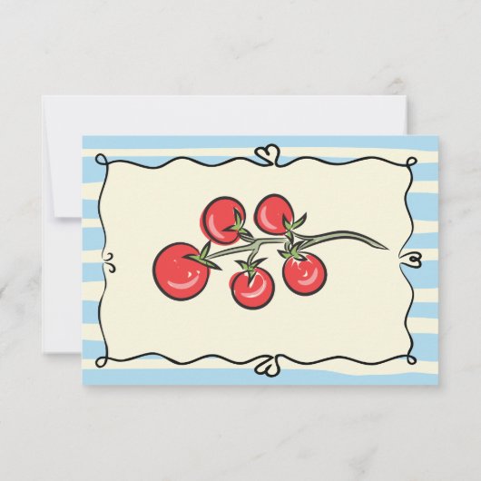 さくらんぼイタリアントマトブックベビー 招待状 (裏面)