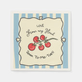 さくらんぼイタリアントマトベビーシャワー スタンダードカクテルナプキン (正面)