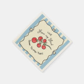 さくらんぼイタリアントマトベビーシャワー スタンダードカクテルナプキン (角)