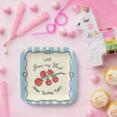 さくらんぼイタリアントマトベビーシャワー ペーパープレート (パーティー)