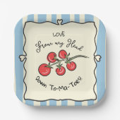 さくらんぼイタリアントマトベビーシャワー ペーパープレート (正面)