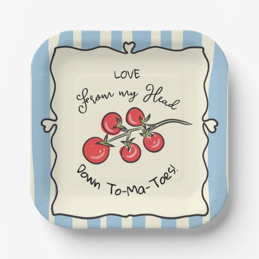 さくらんぼイタリアントマトベビーシャワー ペーパープレート (正面)
