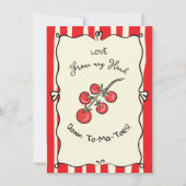 さくらんぼイタリアントマトベビーシャワー 招待状 (裏面)