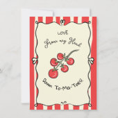 さくらんぼイタリアントマトベビーシャワー 招待状 (裏面)