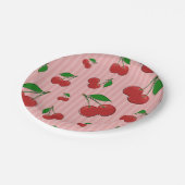 さくらんぼイラストレーション ペーパープレート (アングル)