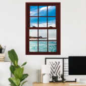 さくらんぼウッド写真カリビーンビューポスター ポスター (ホームオフィス)