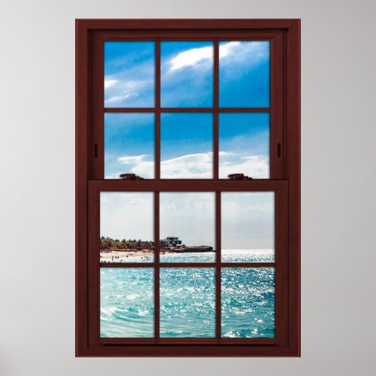 さくらんぼウッド写真カリビーンビューポスター ポスター (正面)