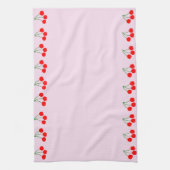さくらんぼエッジのピンクキッチンタオル キッチンタオル (縦)