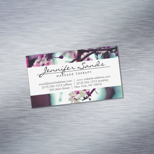 さくらんぼエレガントの花の名前 マグネット名刺 (インサイチュ)