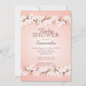 さくらんぼエレガントの花の赤ちゃん 招待状 (正面)
