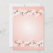 さくらんぼエレガントの花の赤ちゃん 招待状 (裏面)