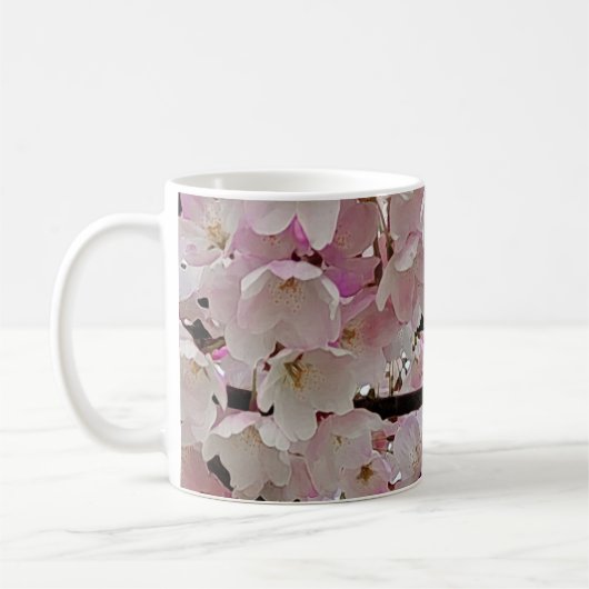 さくらんぼエレガントの花 コーヒーマグカップ (左)