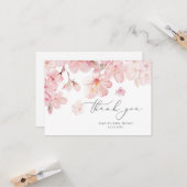 さくらんぼエレガントの赤ちゃんシャワーサンキューカード カード (正面/裏面インサイチュ)