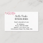 さくらんぼエレガントフローラ春名刺 名刺 (裏面)