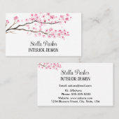 さくらんぼエレガントフローラ春名刺 名刺 (正面/裏面)