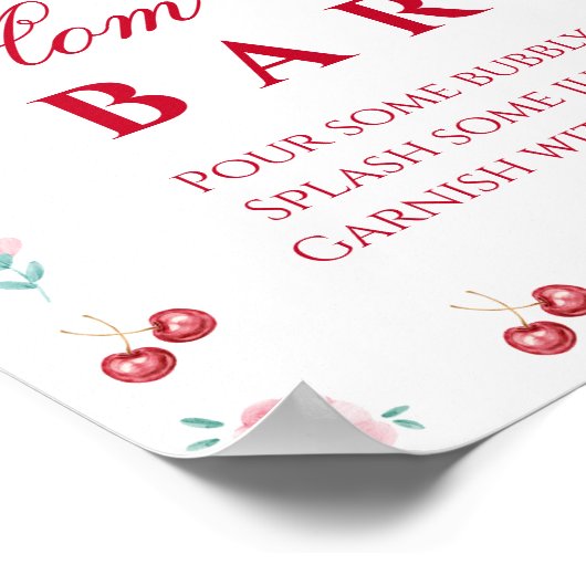 さくらんぼエレガントフローラmom-osaバーポスター ポスター (角)