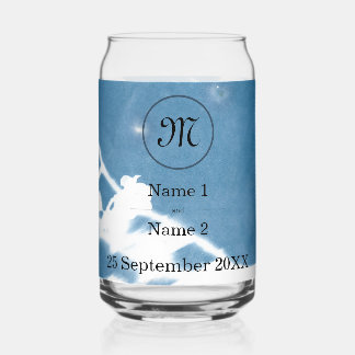 さくらんぼエレガントブロッサムシアノタイプの結婚式の招待 ガラス缶