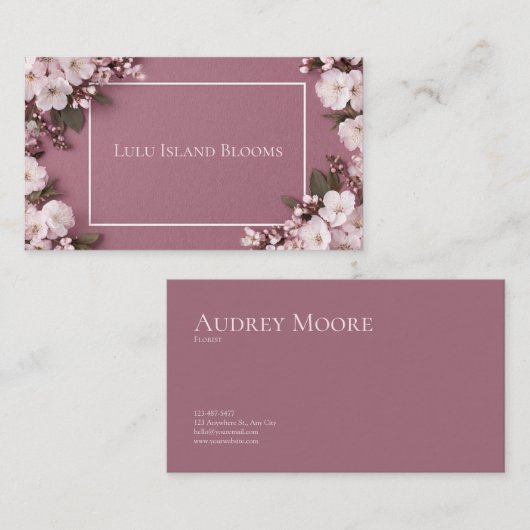 さくらんぼエレガントブロッサムダスティバラ 名刺 (正面/裏面)