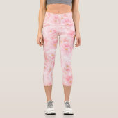 さくらんぼエレガントブロッサムパターンデザイン カプリレギンス (正面)