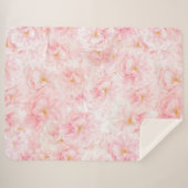 さくらんぼエレガントブロッサムパターンデザイン シェルパブランケット (正面(横))