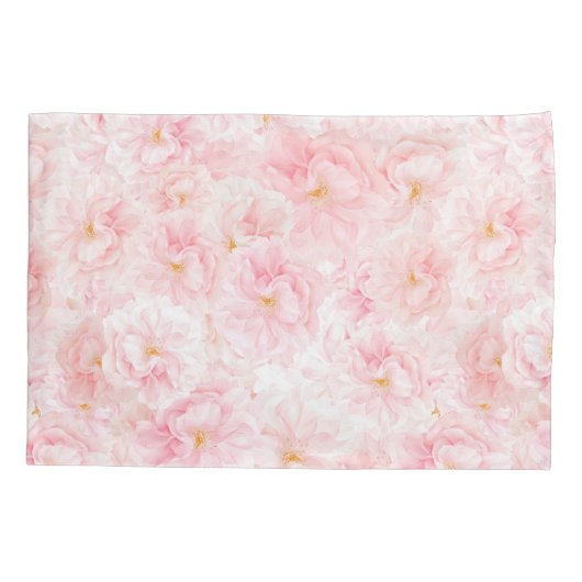 さくらんぼエレガントブロッサムパターンデザイン 枕カバー (裏面)