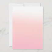 さくらんぼエレガントブロッサムピンクフローラベビーシャワー 招待状 (裏面)