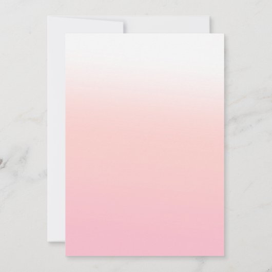 さくらんぼエレガントブロッサムピンクフローラベビーシャワー 招待状 (裏面)