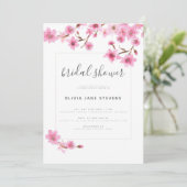 さくらんぼエレガントブロッサムフローラフレームブライダルシャワー 招待状 (スタンド正面)