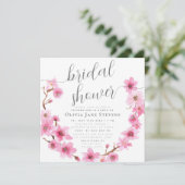 さくらんぼエレガントブロッサムフローラリースブライダルシャワー 招待状 (スタンド正面)