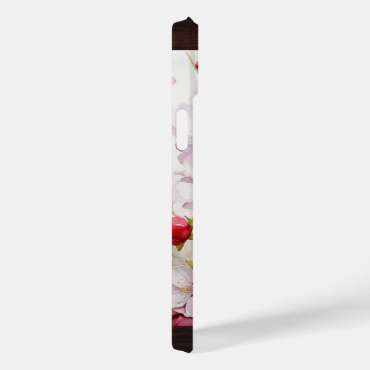 さくらんぼエレガントブロッサムフローラ水彩カスタム Case-Mate iPhoneケース (裏面 / 右)