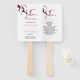 さくらんぼエレガントブロッサムフローラ結婚式 プログラム ハンドファン