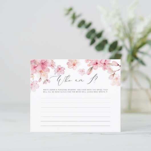 さくらんぼエレガントブロッサム私は誰ブライダルシャワーゲーム (スタンド正面)