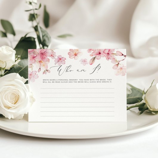 さくらんぼエレガントブロッサム私は誰ブライダルシャワーゲーム