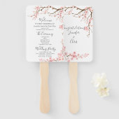 さくらんぼエレガントブロッサム結婚式 プログラム ハンドファン (正面&裏面)