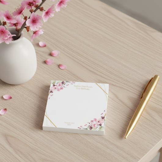 さくらんぼエレガントブロッサム21歳の誕生日パーティーのお気に入り ポストイット