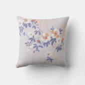 さくらんぼエレガント花銀赤ブルークッション クッション (裏面)