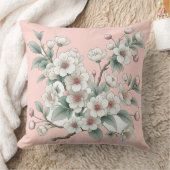 さくらんぼエレガント開花(ピンク) クッション (ブランケット)