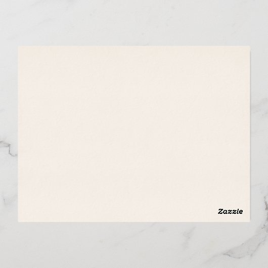 さくらんぼエレガントBlossom実在バラ金ゴールドRSVPカード 箔招待状ポストカード (裏面)