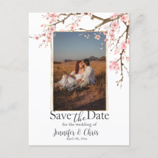 さくらんぼエレガントBlossom Save the Date Photo ポストカード