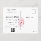 さくらんぼエレガントBlossom Save the Date Photo ポストカード (裏面)